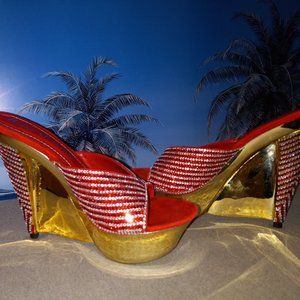 Lady Couture Red Bling Shoe